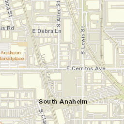 South Anaheim California Street Map