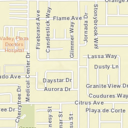 Rancho las Perris California Street Map