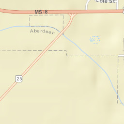 Aberdeen, MS 39730, USA Street Map