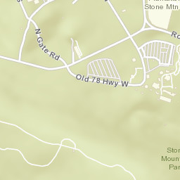 Old 78 Highway West Stone Mountain GA Street Map