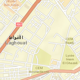 Laghouat Street Map