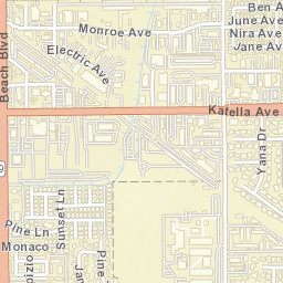 Stanton California Street Map