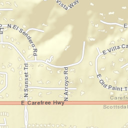 Carefree Foothills Arizona Street Map