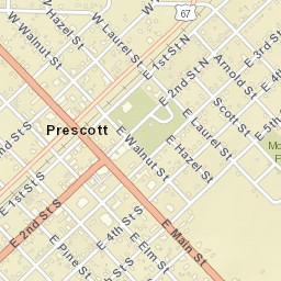 Prescott Arkansas Street Map