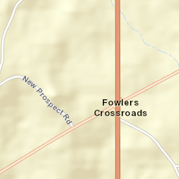Fowlers Crossroads Alabama Street Map