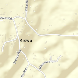Kiowa Alabama Street Map