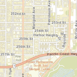 Harbor City California Street Map