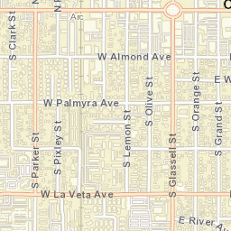 Orange, California Street Map