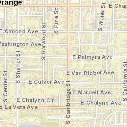 1044-1110 E Chapman Ave, Orange, CA Street Map