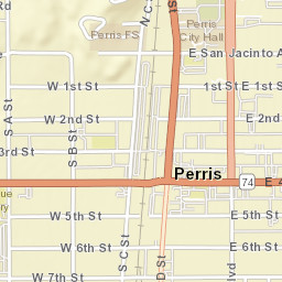 Perris California Street Map