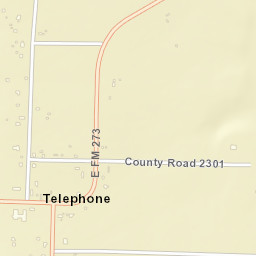 Farm to Market 273, Telephone, TX 75488 Street Map