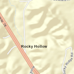 Rocky Hollow Alabama Street Map
