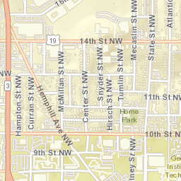 397 Calhoun Street Northwest Atlanta Street Map