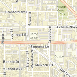 Garden Grove, California Street Map