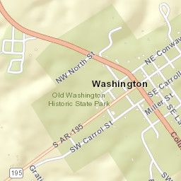 Washington Arkansas Street Map