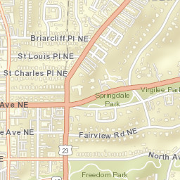 1076 Ponce De Leon Avenue Northeast Street Map