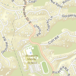 Miraleste California Street Map