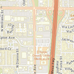 1010 N Tustin Ave, Santa Ana, CA Street Map