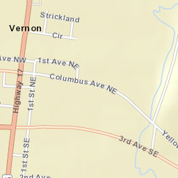 Vernon Alabama Street Map
