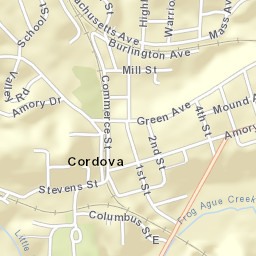 Cordova Alabama Street Map