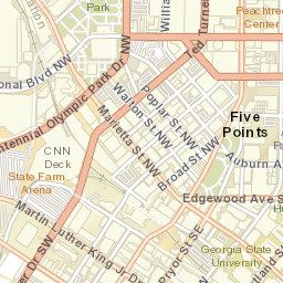 135 Andrew Young International Boulevard Northwest Atlanta GA Street Map