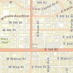 Santa Ana Street Map