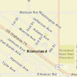 Romoland California Street Map