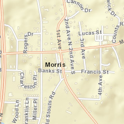 Morris Alabama Street Map