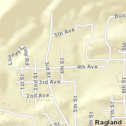Ragland Alabama Street Map