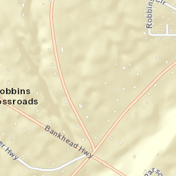 Robbins Crossroads Alabama Street Map