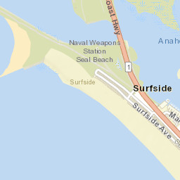 Surfside California Street Map