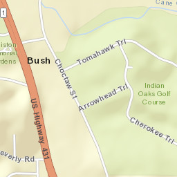 Bush Alabama Street Map