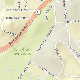 Pelham Heights Alabama Street Map