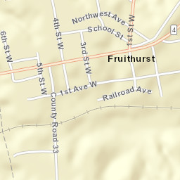 Fruithurst Alabama Street Map