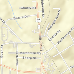 Bush St Bremen, Georgia Street Map