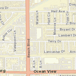 Ocean View California Street Map