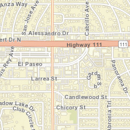 Palm Desert California Street Map
