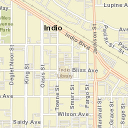 Indio California Street Map