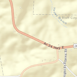 Bluff City Arkansas Street Map