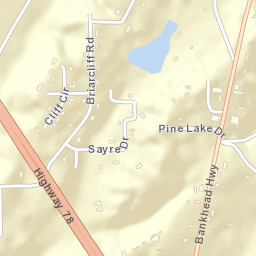 Briarcliff Estates Alabama Street Map