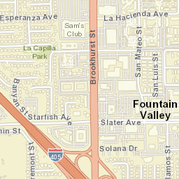 Fountain Valley California Street Map