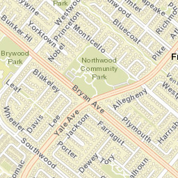 Frances California Street Map