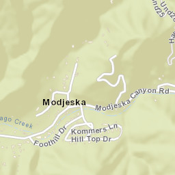 Modjeska California Street Map