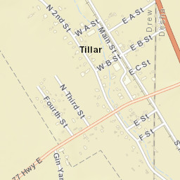 Tillar Arkansas Street Map