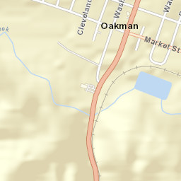 Oakman Alabama Street Map