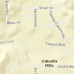 Cahuilla Hills California Street Map