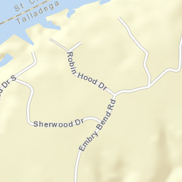 Embry Bend Alabama Street Map