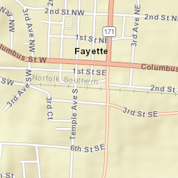 120 Temple Avenue North, Fayette, AL  Street Map