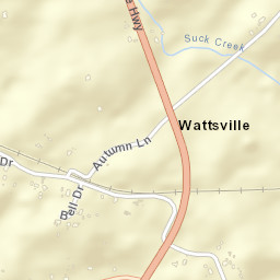 Wattsville Alabama Street Map