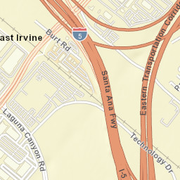 East Irvine California Street Map